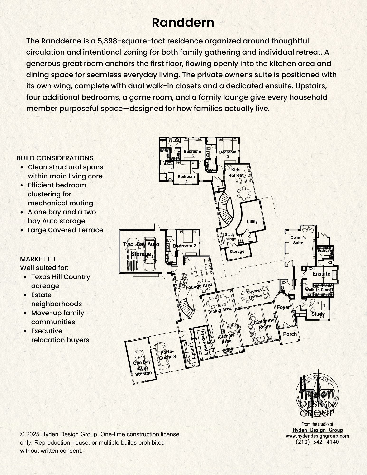 Modern home + Metal roof and large windows designed by Hyden Design Group.