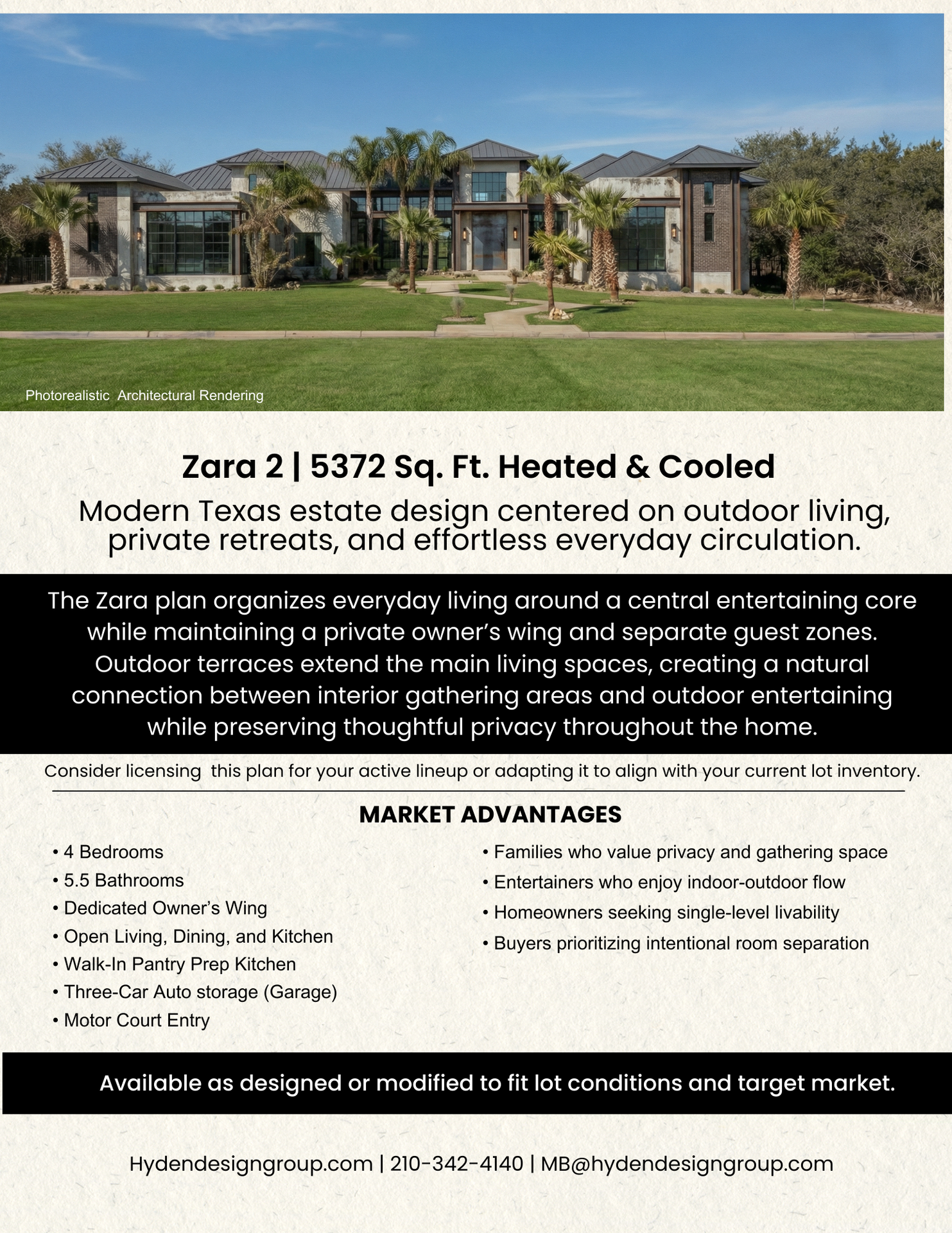 Modern Texas estate + expansive outdoor living + designed by Hyden Design Group.